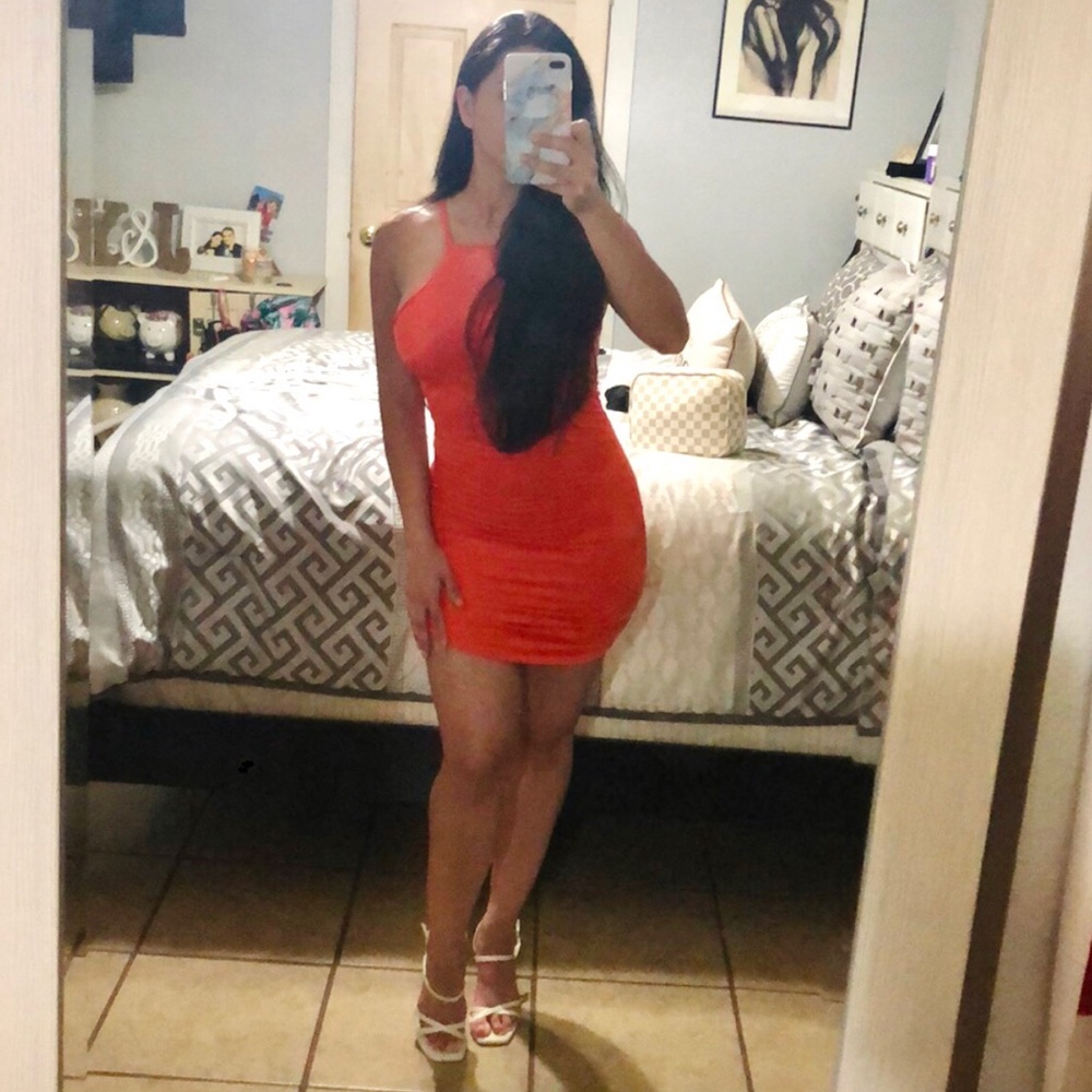 Coral mini dress!